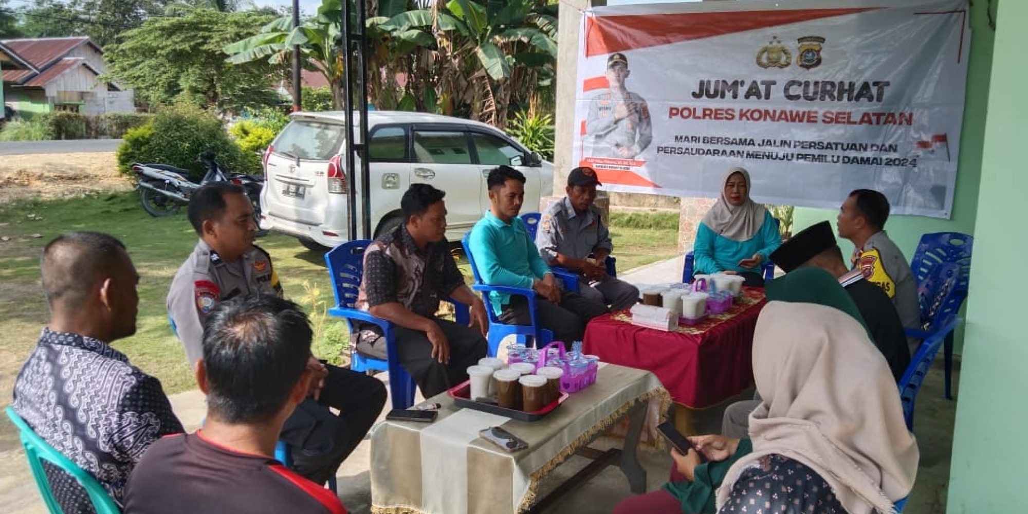 Gelar Curhat Dan Ngopi Bareng, Kapolsek Mowila Beri Solusi Setiap Keluhan Masyarakat