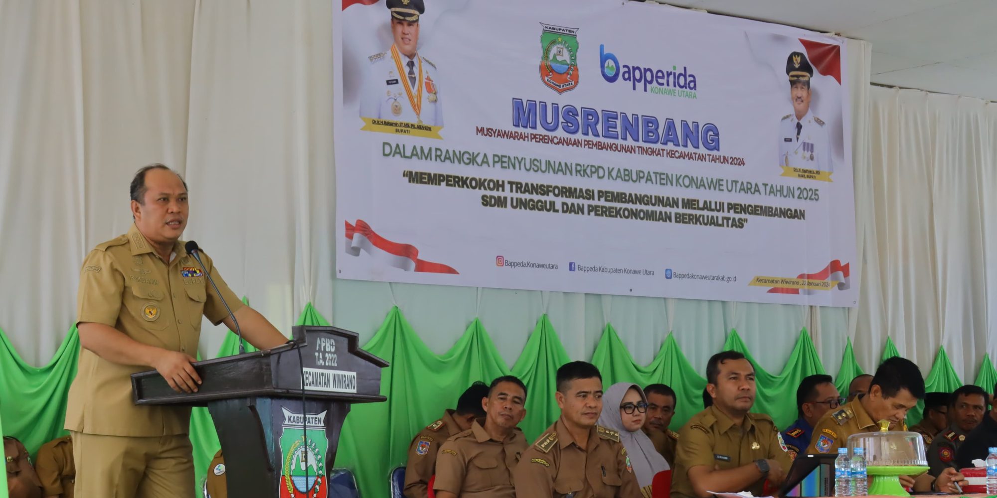 Perdana, Bupati Ruksamin Buka Murenbang Tingkat Kecamatan Wiwirano