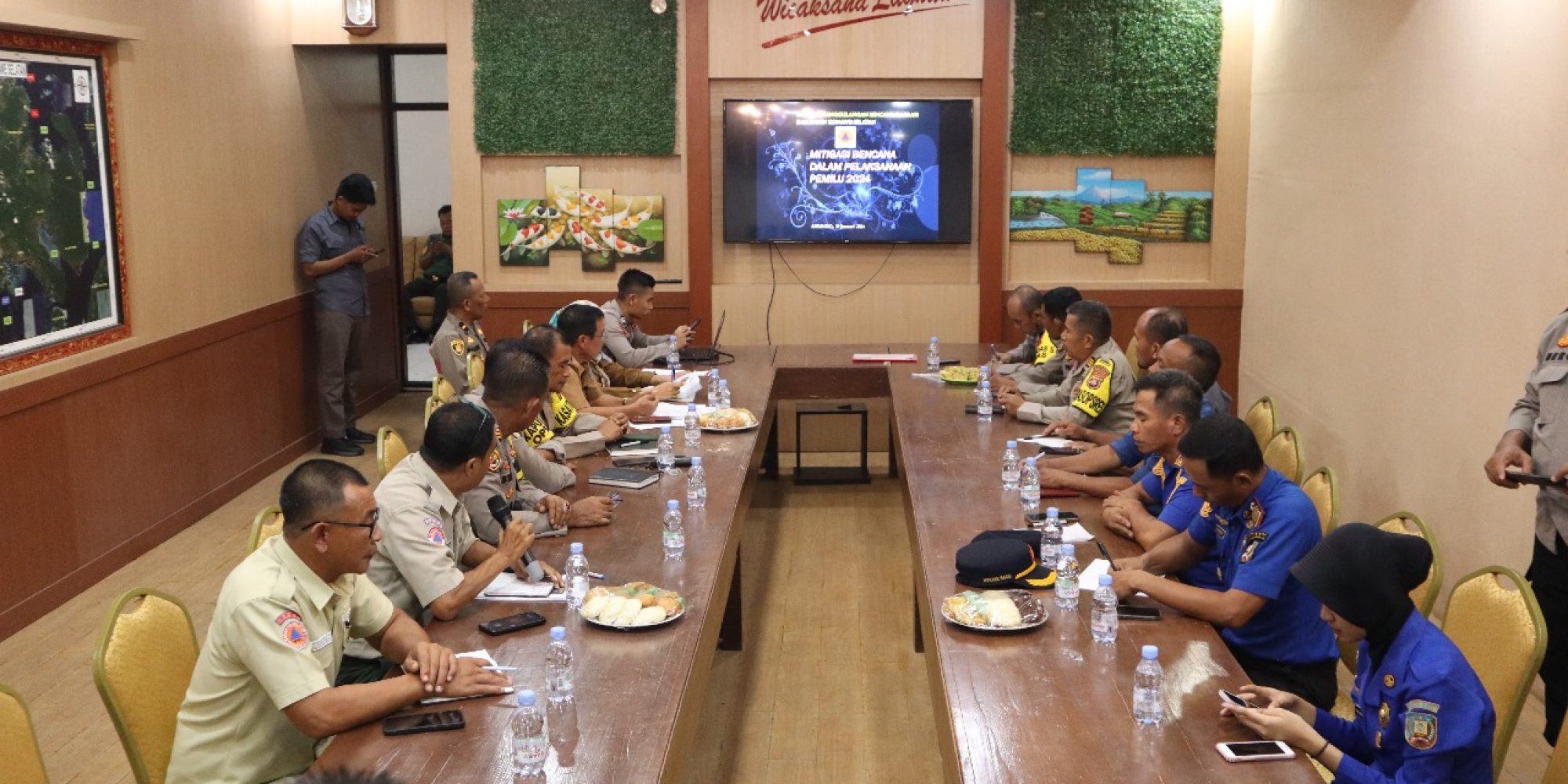Memasuki Musim Penghujan, Polres Konsel Gelar Rakor Lintas Sektoral Penanganan Bencana Dalam Rangka Pemilu 2024