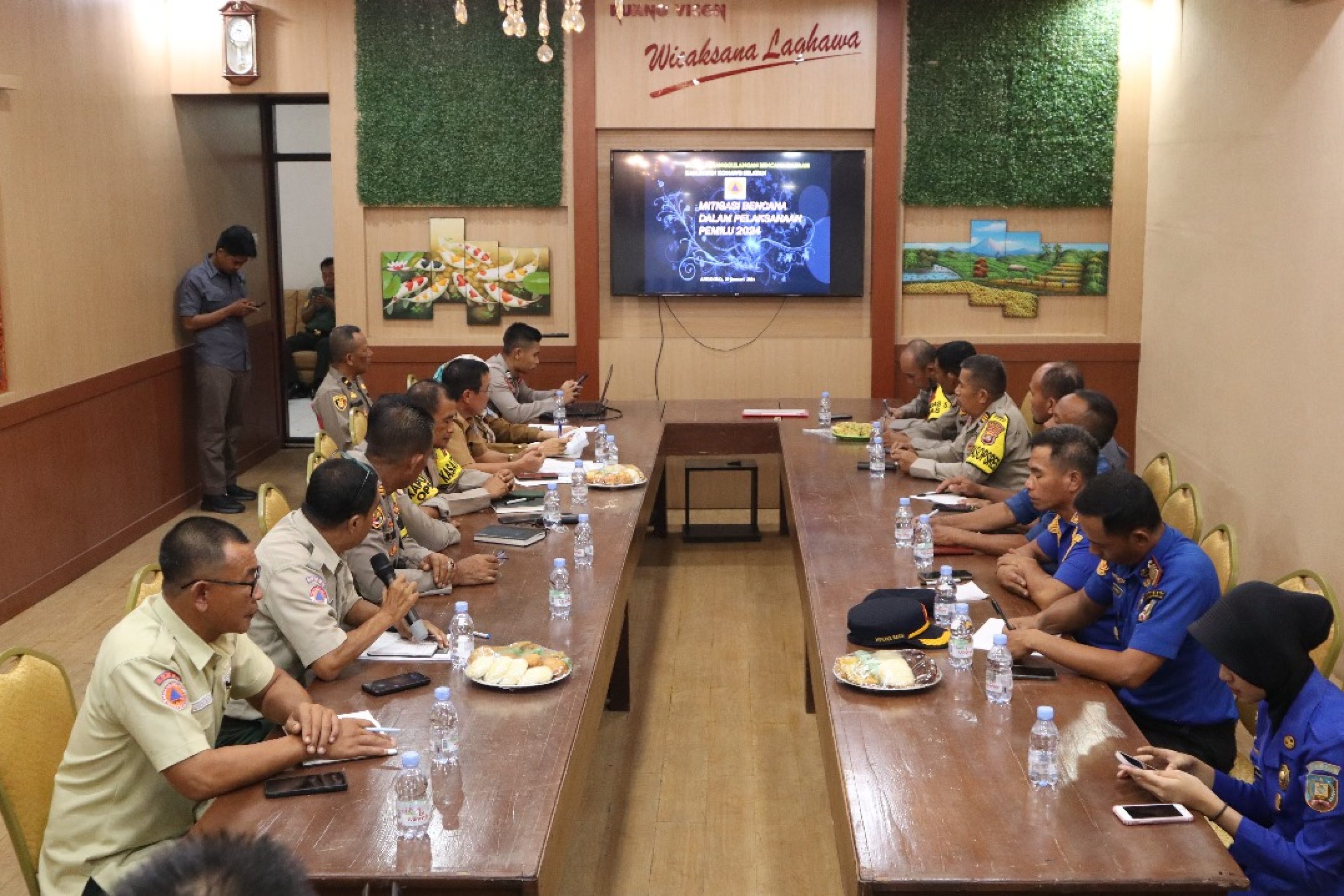 Memasuki Musim Penghujan, Polres Konsel Gelar Rakor Lintas Sektoral Penanganan Bencana Dalam Rangka Pemilu 2024