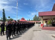 Pimpin Apel Pergeseran Pasukan Pengamanan TPS Pada Pemilu 2024 , Ini Pesan Kapolres Konsel