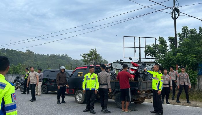 Balapan Liar Usai Sholat Subuh, Polres Konsel Amankan Barang Bukti Kendaraan