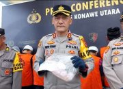 Polres Konut Berhasil Mengungkap Pelaku Sindikat Narkoba Bersama Barang Bukti 78,54 Gram Sabu Siap Edar
