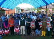 Bupati Ruksamin Pimpin Langsung Penyaluran Bantuan Untuk Korban Banjir Dan Peluncuran GPM di 3 Kec
