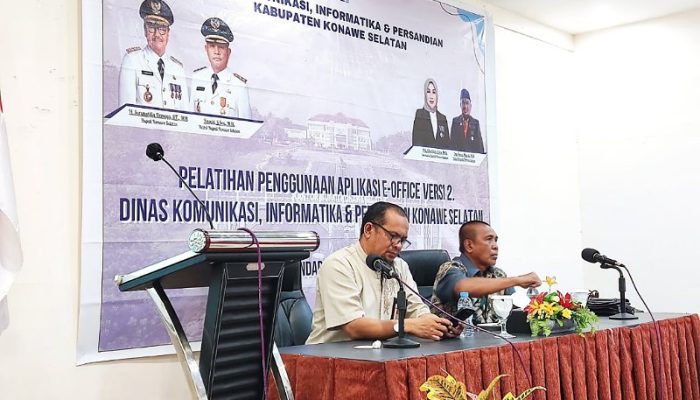Optimalkan SPBE, Diskominfo Konsel Gelar Pelatihan Penggunaan E-Office Versi ke-2 di Lingkup OPD