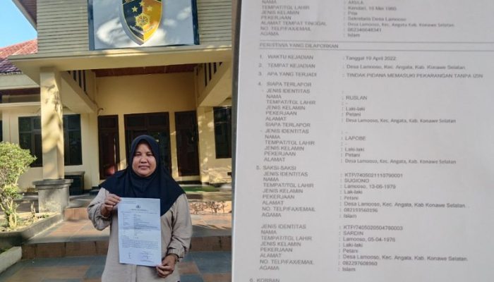 Diduga Serobot Tanah Fasum, Dua Warga di Konsel Dilapor ke Polda Sultra