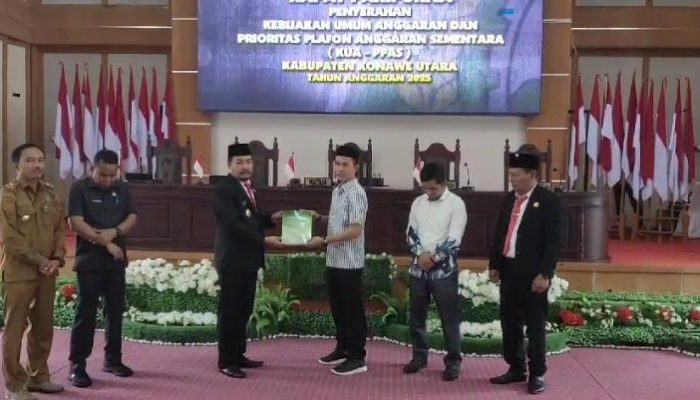 DPRD Konut Menggelar Rapat Paripurna Bersama Pemda Dan Penyerahan KUA-PPAS Tahun 2025