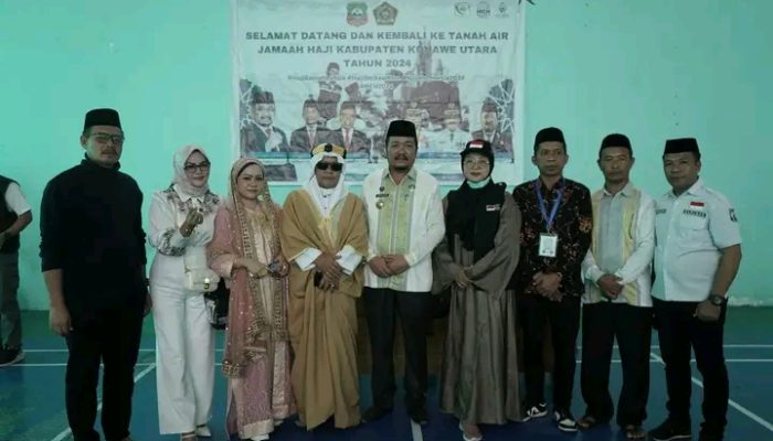 Wakili Bupati, Sekda Konawe Utara Sambut Kepulangan 21 Jamaah Haji Konawe Utara