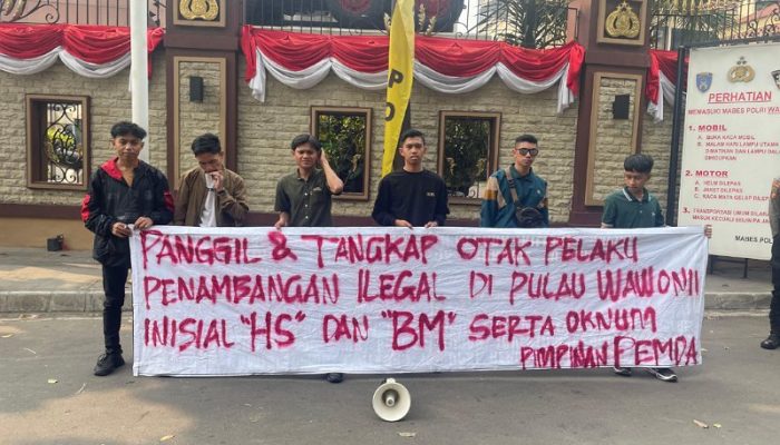 Gelar Aksi Jilid II, Pemuda Dan Mahasiswa Pemerhati Tambang Kembali Desak Mabes Polri Terkait Dugaan Ilegal Mining PT GKP