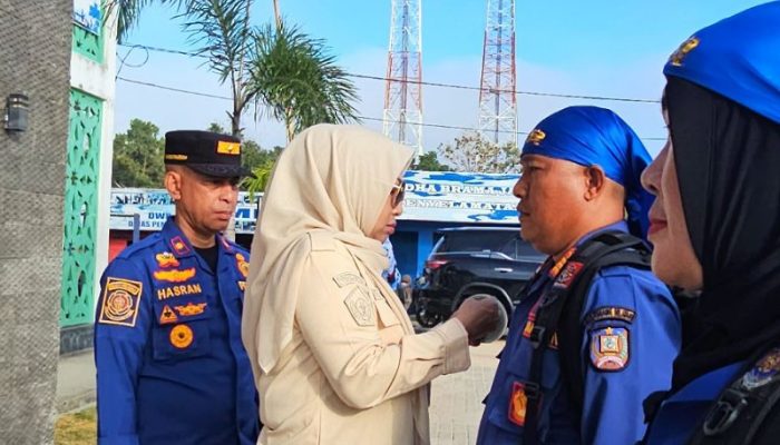 Damkar-mat Konsel Resmi Gelar Longmars Dan Tradisi Pembaretan