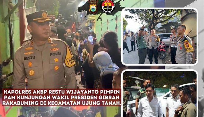 Kapolres Pelabuhan Makassar AKBP Restu Wijayanto Pimpin PAM Kunjungan Wakil Presiden RI di Kecamatan Ujung Tanah