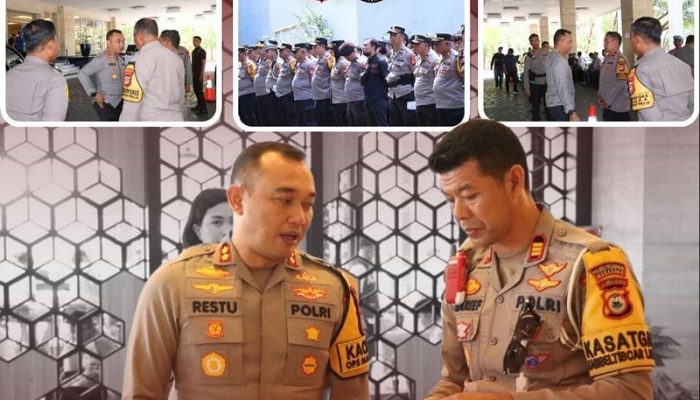 Kapolres Pelabuhan Makassar  Pimpin Personilnya Pengamanan Debat Calon Wali Kota Dan Wakil Wali Kota Makassar