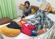 Wujudkan Kepedulian, Kapolsek Ujung Tanah Jenguk Istri Personelnya Yang Sakit