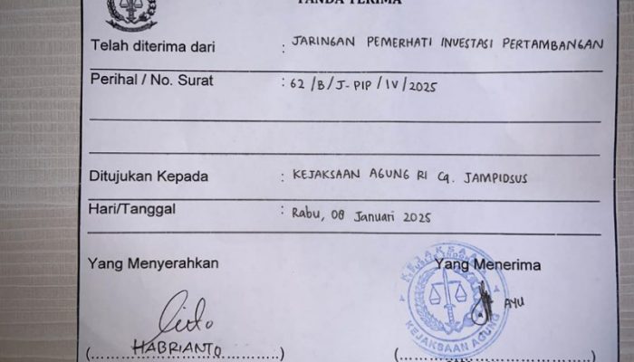 Dinilai Kebal Hukum, PD. Aneka Usaha Kolaka Resmi di Laporkan Ke JAMPIDSUS Kejagung