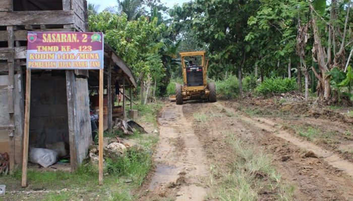 Laksanakan Program Kedua TMMD 123 Kodim 1416/Muna, Buka JUT Sepanjang 600 Meter