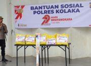 Peringatan HUT Bhayangkara Ke-79, Polres Kolaka Warnai Bakti Sosial