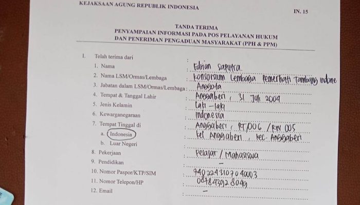 Lengkapi Bukti, KLAT Minta Pimpinan PT KPI dan PT Askon Segera Diperiksa Dugaan Kejahatan Pertambangan