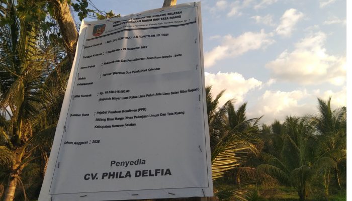 KSM Sultra Menyoroti Proyek Jalan Mowila – Baito Yang Menelan Rp10,5 Miliar, Diduga Tanpa Izin Galian C