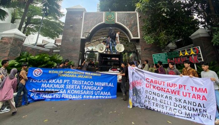 Tolak RKAB PT TMM, Mahasiswa Sultra Jakarta Seret Nama Komisaris Utama ke Publik