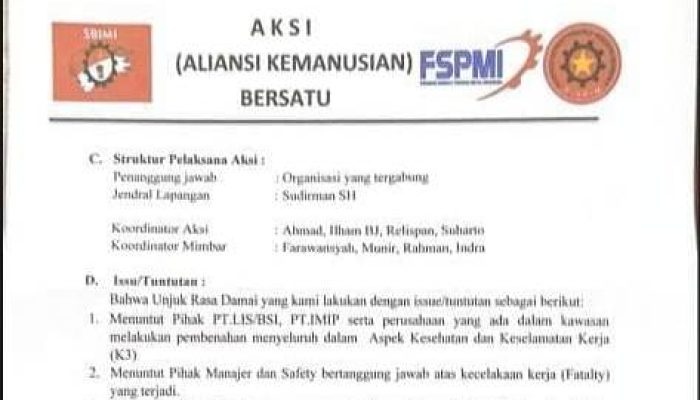 Kecelakaan Kerja Berulang, K3 di Kawasan IMIP Diduga Diabaikan