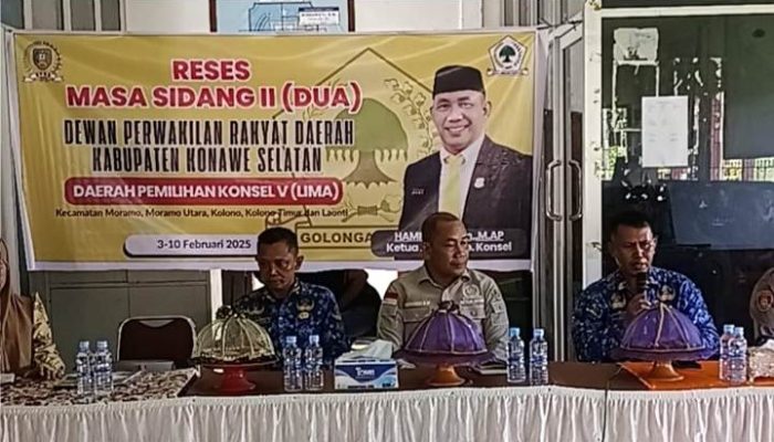 Reses Masa Sidang Dua Ketua DPRD Konsel, Hamrin Siap Perjuangkan Aspirasi Masyarakat ke Eksekutif