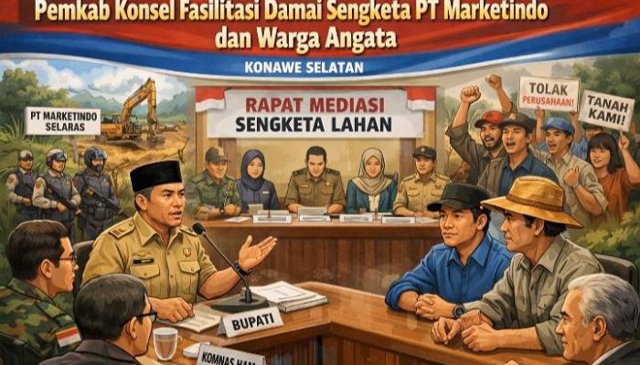 Bupati Konsel : Konflik Lahan PT Marketindo Selaras Diselesaikan Lewat Jalur Hukum