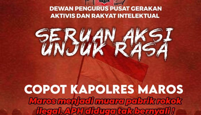 Dugaan Rokok Ilegal di Maros Memanas, GARIK Bakal Aksi Serentak di Polda Sulsel dan Mabes Polri