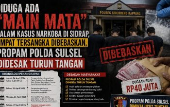 Diduga Ada Main Mata dalam Kasus Narkoba di Sidrap, Empat Tersangka Dibebaskan, Propam Polda Sulsel Didesak Turun Tangan